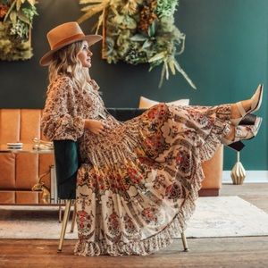 XS Free People Dress “ Feelin’ Groovy” flowy, bohemian style. Worn once.